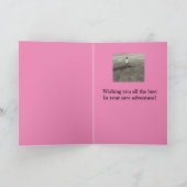 Pensioen! Inspirerend meisje met positieve wensen Kaart (Binnen)