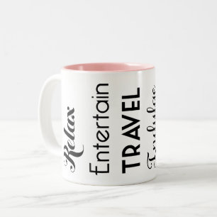 Pensioen Inspirerende Woorden Roze Tweekleurige Koffiemok