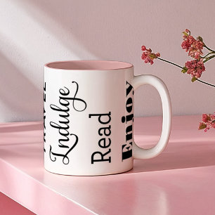 Pensioen Inspirerende Woorden Roze Tweekleurige Koffiemok