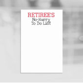 Pensioen is humoristisch om te doen lijst post-it® notes