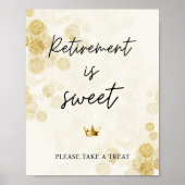 Pensioen is lief gepensioneerd partij gunstteken poster (Voorkant)