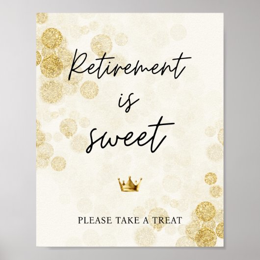 Pensioen is lief gepensioneerd partij gunstteken poster (Voorkant)