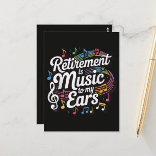 Pensioen Is Muziek Voor Mijn Oren Briefkaart