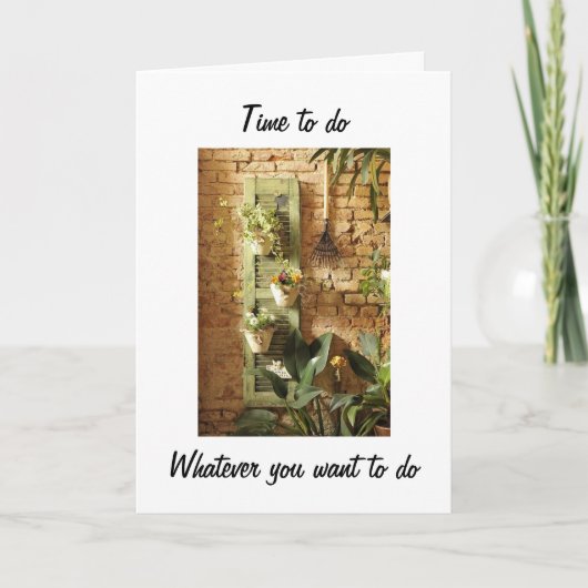 PENSIOEN IS TIJD OM TE DOEN WAT JE WILT KAART (Voorkant)