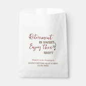 Pensioen is zoet Geniet van deze shift pensioen Bedankzakje (Voorkant)