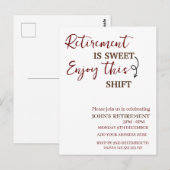 Pensioen is zoet Geniet van deze shift pensioen Briefkaart (Voorkant / Achterkant)
