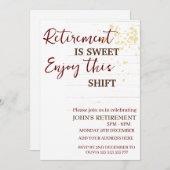 Pensioen is zoet Geniet van deze shift pensioen Kaart (Voorkant / Achterkant)