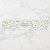 Pensioen is zoet Groen Goud Confetti Waterfles Etiket (Enkel label)