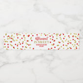 Pensioen is zoet Rood Goud Confetti Waterfles Etiket (Enkel label)