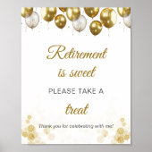 Pensioen is zoete pensioen partij gunstteken poster (Voorkant)