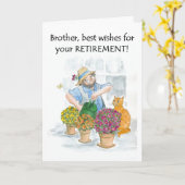 Pensioen Kaart voor een broeder - Tuinman (Gele Bloem)
