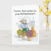 Pensioen Kaart voor een neef - Tuinman (Gele Bloem)