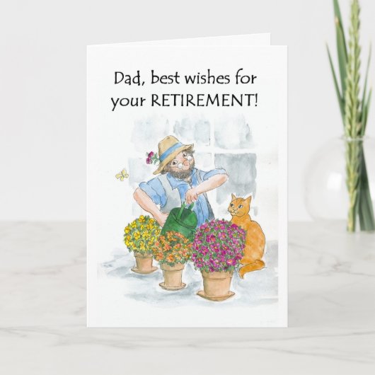 Pensioen Kaart voor een vader - Tuinman (Voorkant)