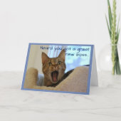 Pensioen kat is erg blij kaart (Voorkant)