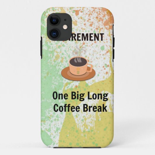Pensioen koffiepauze op spat achtergrond Case-Mate iPhone case (Achterkant)