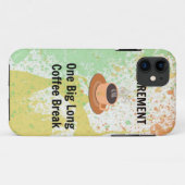Pensioen koffiepauze op spat achtergrond Case-Mate iPhone case (Achterkant (horizontaal))