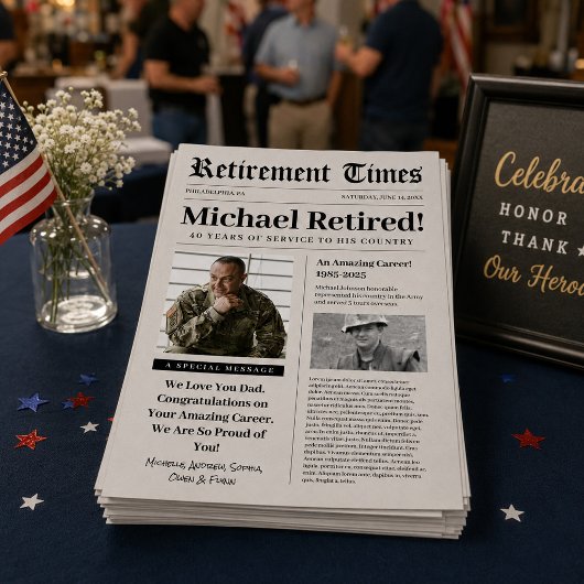Pensioen Krant Teken Geschenk Militair  Briefhoofd