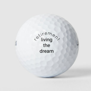 Pensioen leven de droom golfballen