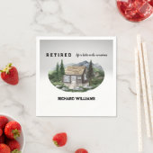 Pensioen leven is beter in de bergen wandelen servet (Insitu)