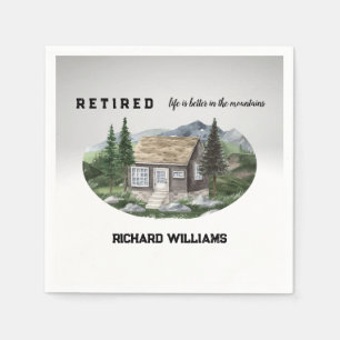 Pensioen leven is beter in de bergen wandelen servet