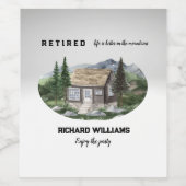 Pensioen leven is beter in de bergen wandelen wijn etiket (Enkel label)