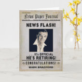 PENSIOEN (man) Gefeliciteerd - Nieuwsblad - Kaart (Gele Bloem)