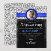 Pensioen met foto - Royal Blue Silver Kaart (Voorkant / Achterkant)