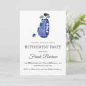 Pensioen met golfthema kaart (Staand voorkant)