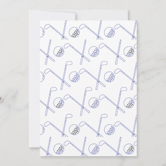 Pensioen met golfthema kaart (Achterkant)