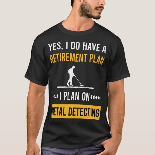 Pensioen Metaal Detectorist T-shirt (Voorkant)