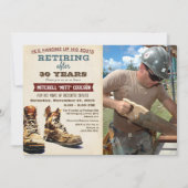 Pensioen Militaire Bouwuitnodiging Kaart (Voorkant)