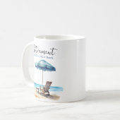 Pensioen, minder Kantoor, meer strand Koffiemok (Voorkant links)