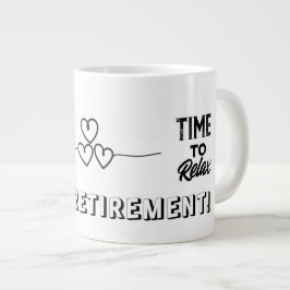 Pensioen Mok, tijd om te ontspannen Gift Grote Koffiekop