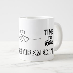 Pensioen Mok, tijd om te ontspannen Gift Grote Koffiekop