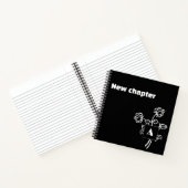 Pensioen monogram waterverf roos zwart wit notitieboek (Binnen)