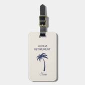Pensioen Monogrammed Beach Vakantie Reizen Bagagelabel (Voorkant verticaal)