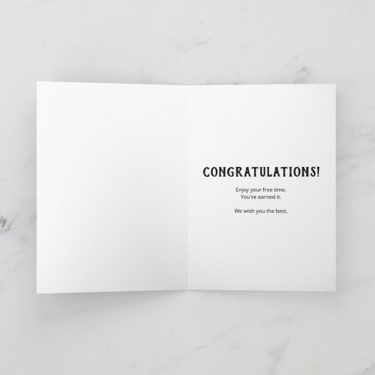 Pensioen namaak roestig hout en bloemen kaart (Binnen)