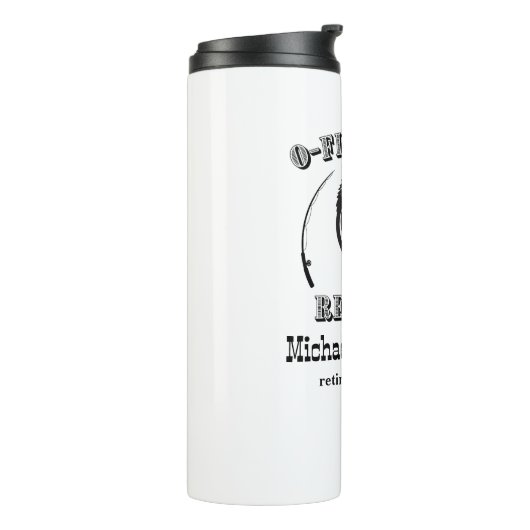 Pensioen O-vis-bondgenoot Gepensioneerd Grappig Ge Thermosbeker (Gedraaid links)