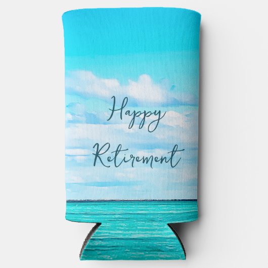 Pensioen Ocean Sky Blue Momento Modern Seltzer Blikjeskoeler (Voorkant)