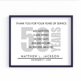 Pensioen of Employee Appreciation Gift Poster