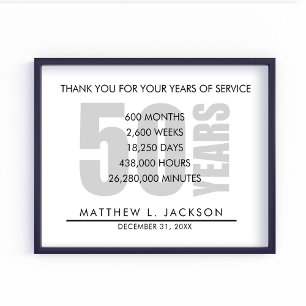 Pensioen of Employee Appreciation Gift Poster