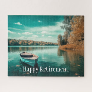 Pensioen Ontspannende Lake Boat Kalm water Legpuzzel