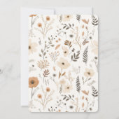 Pensioen Open Huis Party Boho Floral Kaart (Achterkant)