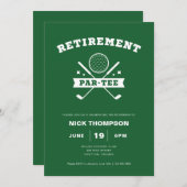 Pensioen Par-T-shirt Golf Thema Party Kaart (Voorkant / Achterkant)