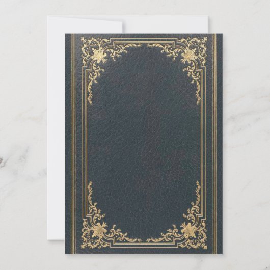 Pensioen Partij Blauw Goud Elegant Script Kaart (Achterkant)