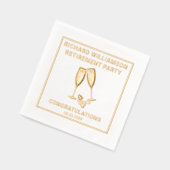 Pensioen partij Champagne Folie gestempeld servett Folie Servetten (Links)