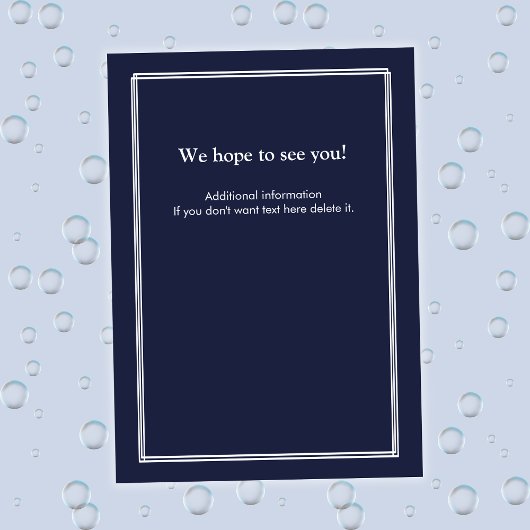 Pensioen partij Classic Blue Uitnodiging