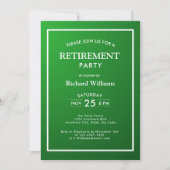 Pensioen partij Classic Green Kaart (Voorkant)