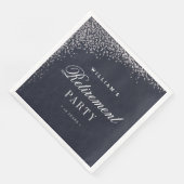 Pensioen Partij faux folie papieren servet (Hoek)