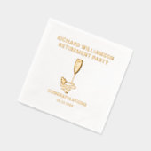 Pensioen partij Folie gestempeld servetten (Links)